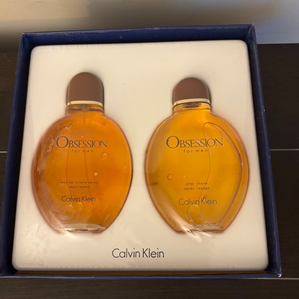 Calvin Klein Obsession for Men Gift Set | 4oz Spray & 4oz After Shave | Vintage